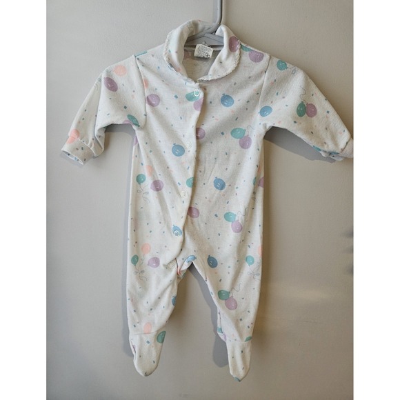 Carter's Other - Vtg Carter's Baby Sleeper Small 11 lbs White Pastel Balloon (0-3 M)